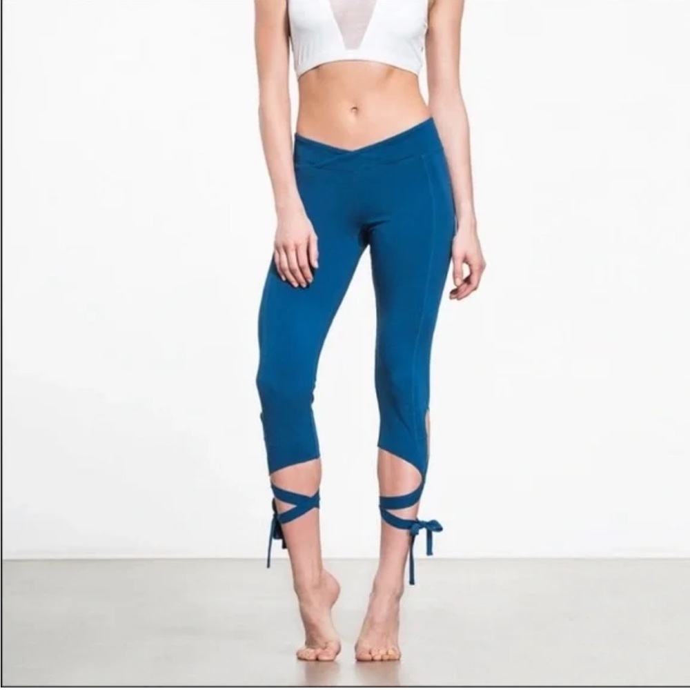 Free People Movement Workout Turn Out Leggings Teal Blue Green XS